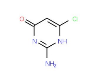 2-Amino-6-chloropyrimidin-4(3H)-one (CAS 1194-21-4) - chemical structure image