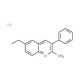 2-Amino-6-ethyl-3-phenylquinoline hydrochloride (CAS 1170530-06-9) - chemical structure image