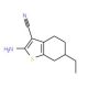 2-Amino-6-ethyl-4,5,6,7-tetrahydro-1-benzothiophene-3-carbonitrile (CAS 329222-96-0) - chemical structure image