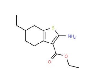 2-Amino-6-ethyl-4,5,6,7-tetrahydro-benzo[b]thiophene-3-carboxylic acid ethyl ester - chemical structure image