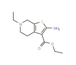 2-Amino-6-ethyl-4,5,6,7-tetrahydro-thieno[2,3-c]pyridine-3-carboxylic acid ethyl ester - chemical structure image