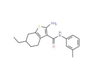 2-Amino-6-ethyl-N-(3-methylphenyl)-4,5,6,7-tetrahydro-1-benzothiophene-3-carboxamide - chemical structure image