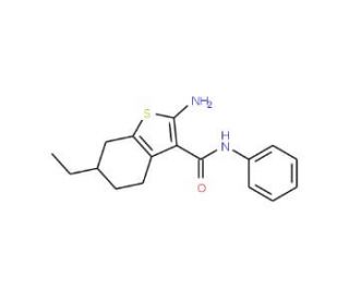 2-Amino-6-ethyl-N-phenyl-4,5,6,7-tetrahydro-1-benzothiophene-3-carboxamide - chemical structure image