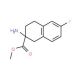 2-Amino-6-fluoro-1,2,3,4-tetrahydronaphthalene-2-carboxylic acid methyl ester (CAS 885274-16-8) - chemical structure image