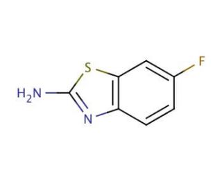 2-Amino-6-fluorobenzothiazole (CAS 348-40-3) - chemical structure image