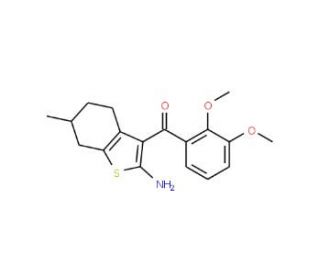 (2-amino-6-methyl-4,5,6,7-tetrahydro-1-benzothien-3-yl)(2,3-dimethoxyphenyl)methanone - chemical structure image