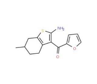 (2-amino-6-methyl-4,5,6,7-tetrahydro-1-benzothien-3-yl)(2-furyl)methanone - chemical structure image