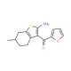(2-amino-6-methyl-4,5,6,7-tetrahydro-1-benzothien-3-yl)(2-furyl)methanone - chemical structure image