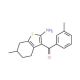 (2-amino-6-methyl-4,5,6,7-tetrahydro-1-benzothien-3-yl)(3-methylphenyl)methanone - chemical structure image