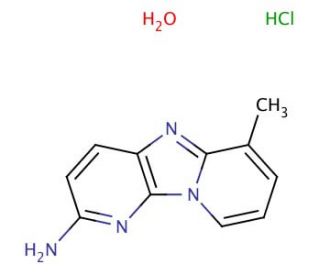 2-Amino-6-methyldipyrido[1,2-a:3&prime;,2&prime;-d]imidazole hydrochloride (CAS 210049-10-8) - chemical structure image