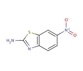 2-Amino-6-nitrobenzothiazole (CAS 6285-57-0) - chemical structure image