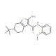 2-Amino-6-tert-butyl-N-(2-methoxyphenyl)-4,5,6,7-tetrahydrobenzo[b]thiophene-3-carboxamide - chemical structure image