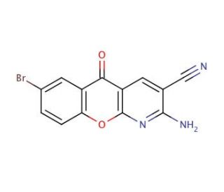 2-Amino-7-bromo-5-oxo-5H-[1]benzopyrano[2,3-b]pyridine-3-carbonitrile (CAS 206658-80-2) - chemical structure image