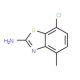 2-Amino-7-chloro-4-methylbenzothiazole (CAS 78584-09-5) - chemical structure image