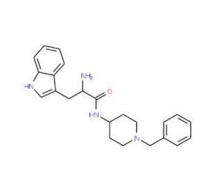 2-Amino-N-(1-benzyl-piperidin-4-yl)-3-(1H-indol-3-yl)-propionamide - chemical structure image
