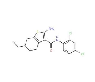 2-Amino-N-(2,4-dichlorophenyl)-6-ethyl-4,5,6,7-tetrahydro-1-benzothiophene-3-carboxamide - chemical structure image
