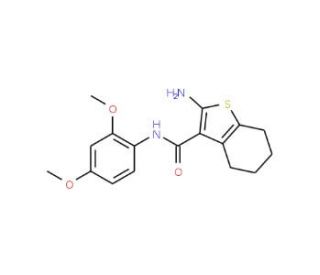 2-Amino-N-(2,4-dimethoxyphenyl)-4,5,6,7-tetrahydro-1-benzothiophene-3-carboxamide - chemical structure image