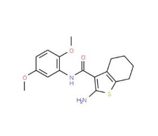 2-Amino-N-(2,5-dimethoxyphenyl)-4,5,6,7-tetrahydro-1-benzothiophene-3-carboxamide - chemical structure image