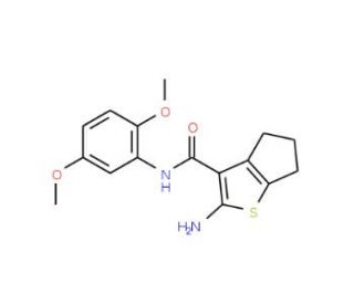 2-Amino-N-(2,5-dimethoxyphenyl)-5,6-dihydro-4H-cyclopenta[b]thiophene-3-carboxamide - chemical structure image