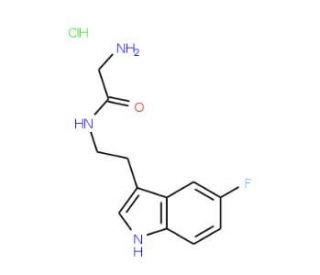 2-Amino-N-[2-(5-fluoro-1H-indol-3-yl)ethyl]-acetamide hydrochloride - chemical structure image
