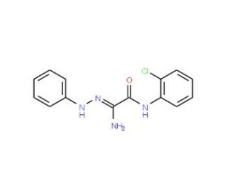 2-Amino-N-(2-chlorophenyl)-2-(2-phenylhydrazono)acetamide (CAS 475162-11-9) - chemical structure image