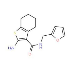 2-Amino-N-(2-furylmethyl)-4,5,6,7-tetrahydro-1-benzothiophene-3-carboxamide - chemical structure image