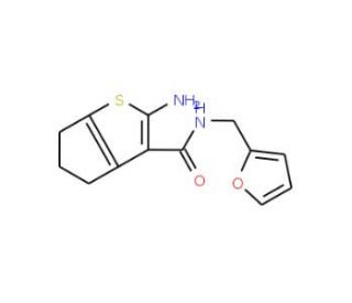 2-Amino-N-(2-furylmethyl)-5,6-dihydro-4H-cyclopenta[b]thiophene-3-carboxamide - chemical structure image