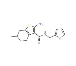 2-Amino-N-(2-furylmethyl)-6-methyl-4,5,6,7-tetrahydro-1-benzothiophene-3-carboxamide - chemical structure image