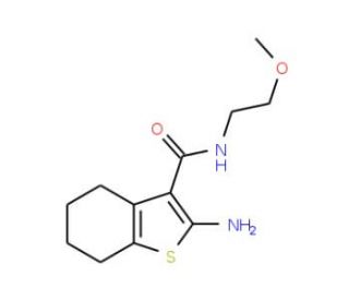 2-amino-N-(2-methoxyethyl)-4,5,6,7-tetrahydro-1-benzothiophene-3-carboxamide - chemical structure image