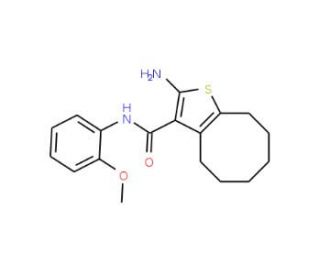 2-Amino-N-(2-methoxyphenyl)-4,5,6,7,8,9-hexahydrocycloocta[b]thiophene-3-carboxamide - chemical structure image