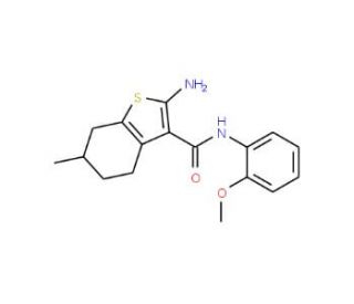 2-Amino-N-(2-methoxyphenyl)-6-methyl-4,5,6,7-tetrahydro-1-benzothiophene-3-carboxamide - chemical structure image