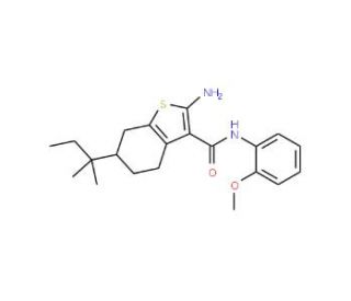 2-Amino-N-(2-methoxyphenyl)-6-tert-pentyl-4,5,6,7-tetrahydrobenzo[b]thiophene-3-carboxamide - chemical structure image