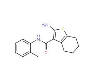 2-Amino-N-(2-methylphenyl)-4,5,6,7-tetrahydro-1-benzothiophene-3-carboxamide - chemical structure image