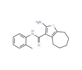 2-Amino-N-(2-methylphenyl)-5,6,7,8-tetrahydro-4H-cyclohepta[b]thiophene-3-carboxamide - chemical structure image