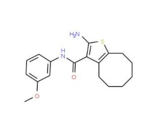 2-Amino-N-(3-methoxyphenyl)-4,5,6,7,8,9-hexahydrocycloocta[b]thiophene-3-carboxamide - chemical structure image