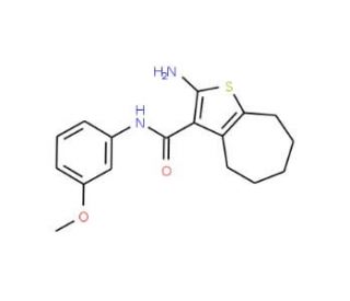 2-Amino-N-(3-methoxyphenyl)-5,6,7,8-tetrahydro-4H-cyclohepta[b]thiophene-3-carboxamide - chemical structure image