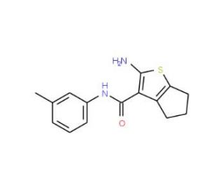 2-Amino-N-(3-methylphenyl)-5,6-dihydro-4H-cyclopenta[b]thiophene-3-carboxamide - chemical structure image