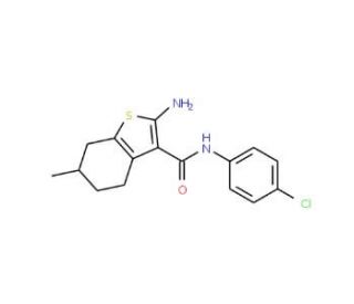 2-Amino-N-(4-chlorophenyl)-6-methyl-4,5,6,7-tetrahydro-1-benzothiophene-3-carboxamide - chemical structure image