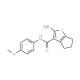 2-Amino-N-(4-methoxyphenyl)-5,6-dihydro-4H-cyclopenta[b]thiophene-3-carboxamide - chemical structure image