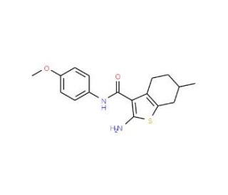 2-Amino-N-(4-methoxyphenyl)-6-methyl-4,5,6,7-tetrahydro-1-benzothiophene-3-carboxamide - chemical structure image
