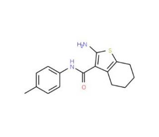 2-Amino-N-(4-methylphenyl)-4,5,6,7-tetrahydro-1-benzothiophene-3-carboxamide - chemical structure image
