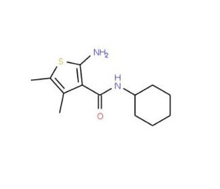 2-Amino-N-cyclohexyl-4,5-dimethylthiophene-3-carboxamide - chemical structure image