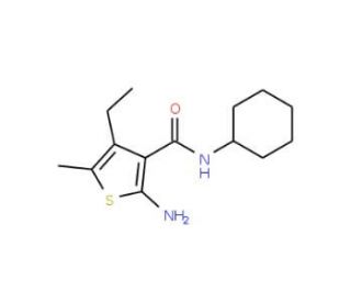 2-Amino-N-cyclohexyl-4-ethyl-5-methylthiophene-3-carboxamide - chemical structure image