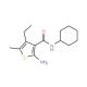 2-Amino-N-cyclohexyl-4-ethyl-5-methylthiophene-3-carboxamide - chemical structure image