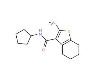 2-Amino-N-cyclopentyl-4,5,6,7-tetrahydro-1-benzothiophene-3-carboxamide - chemical structure image