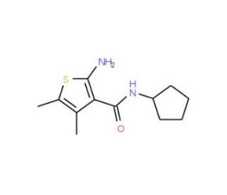 2-Amino-N-cyclopentyl-4,5-dimethylthiophene-3-carboxamide - chemical structure image
