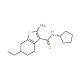 2-Amino-N-cyclopentyl-6-ethyl-4,5,6,7-tetrahydro-1-benzothiophene-3-carboxamide - chemical structure image