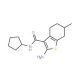 2-Amino-N-cyclopentyl-6-methyl-4,5,6,7-tetrahydro-1-benzothiophene-3-carboxamide - chemical structure image