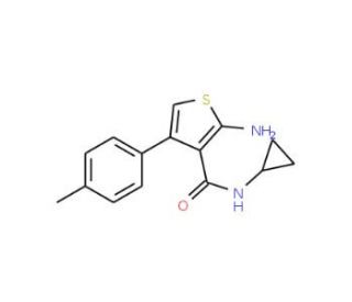 2-Amino-N-cyclopropyl-4-(4-methylphenyl)thiophene-3-carboxamide - chemical structure image