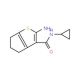 2-Amino-N-cyclopropyl-5,6-dihydro-4H-cyclopenta-[b]thiophene-3-carboxamide - chemical structure image